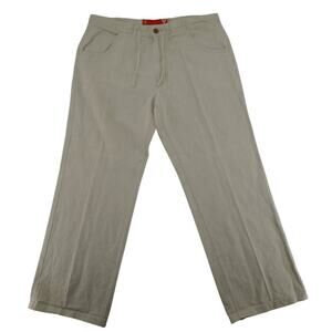 GUESS Jeans USA Linen Cotton Pants Mens 36 Beige Drawstring Boho Minimalist